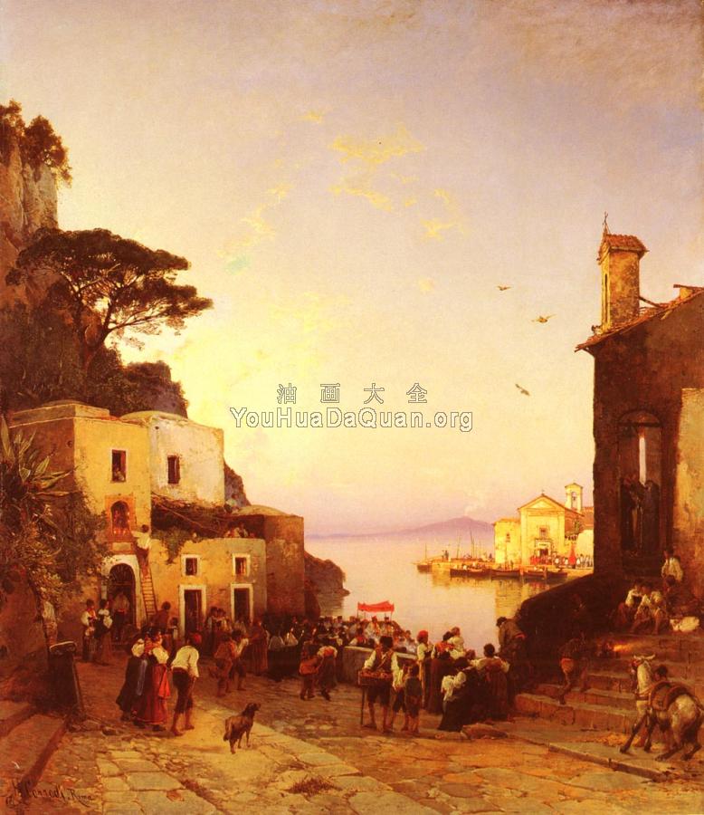 Processione A Sorrento - 赫尔曼·大卫·索罗姆·克罗迪